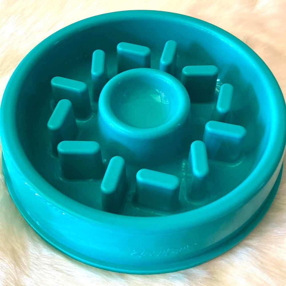 Zippy paws blue green slow feeding dog 🐶 bowl